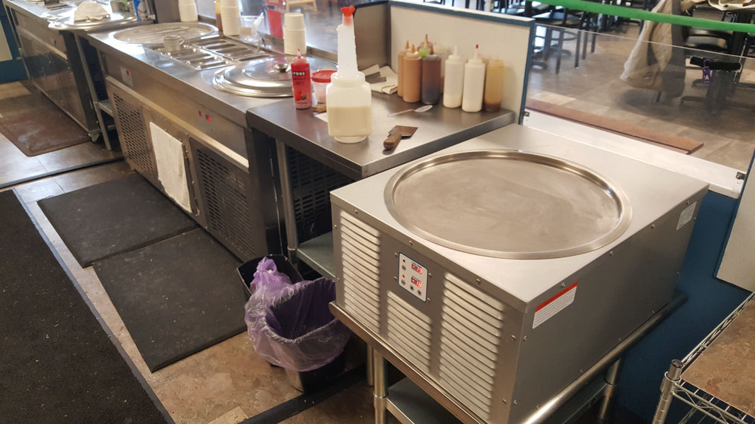 Arctic Griddle installed at Freezia rolled ice cream shop